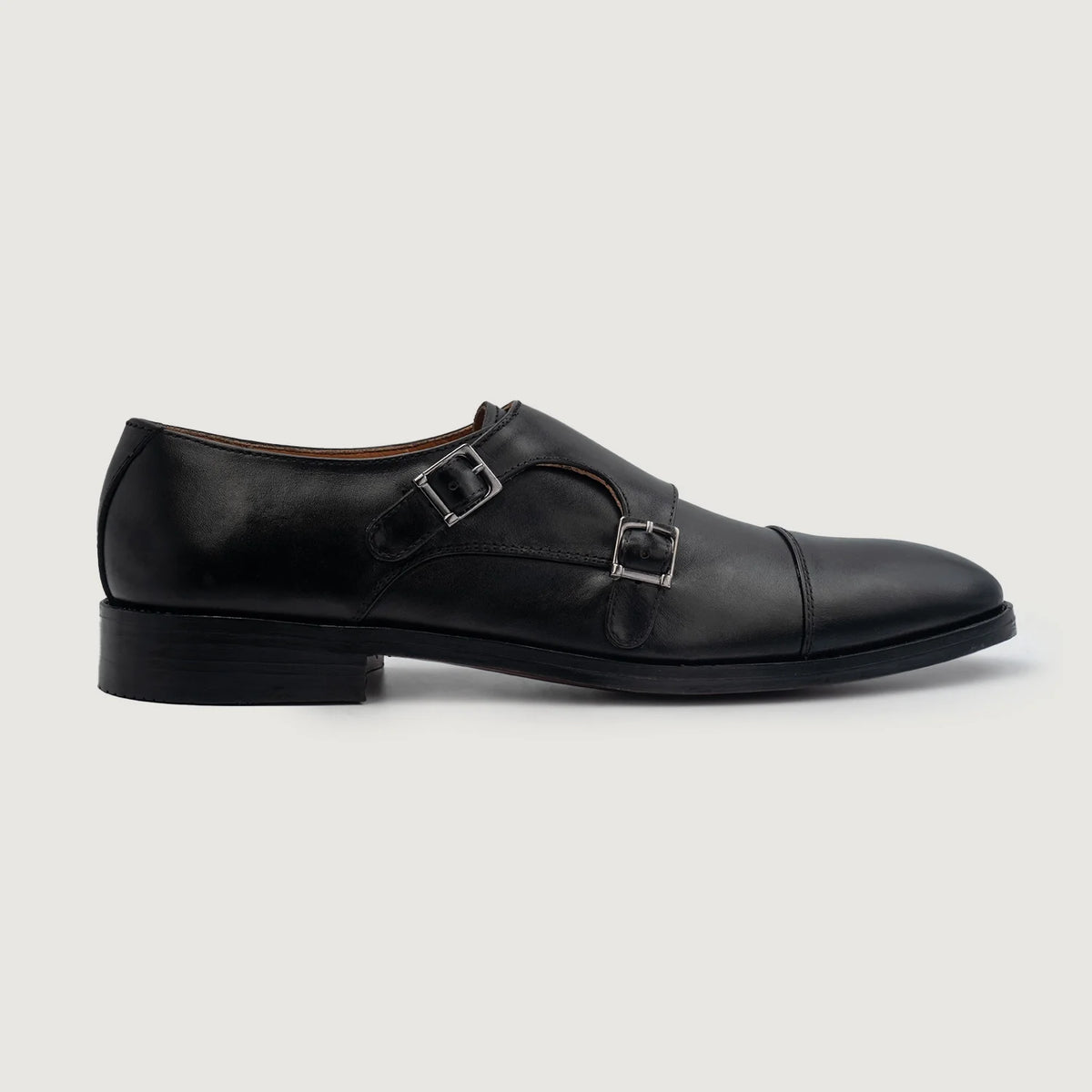 Black Full-Grain leather Shoes - Goodyear Welt Construction & Front Toe Box Detail