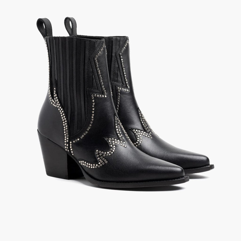 Icon Black Leather Boots