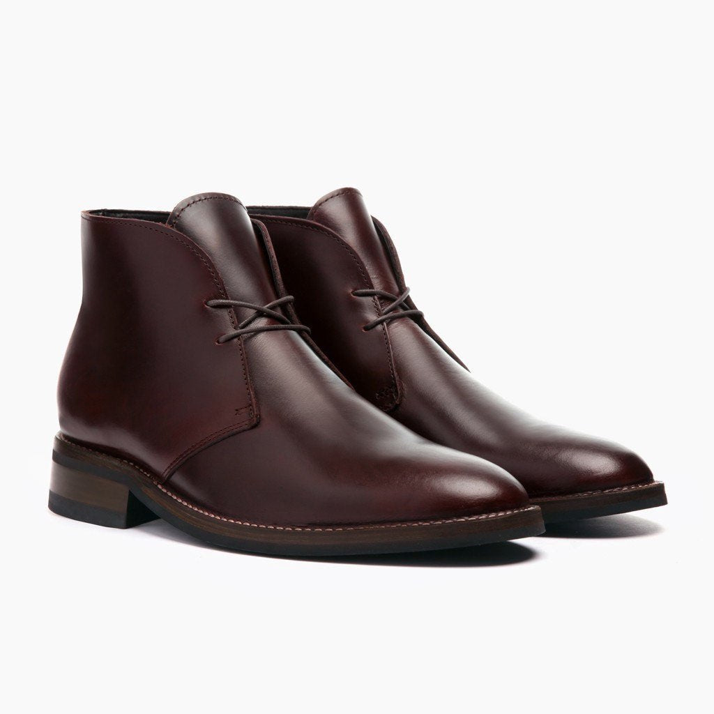 Scout Brown Leather Boots For Men in Brown Full-Grain Leather - Lateral Side Profile View | Buy Online