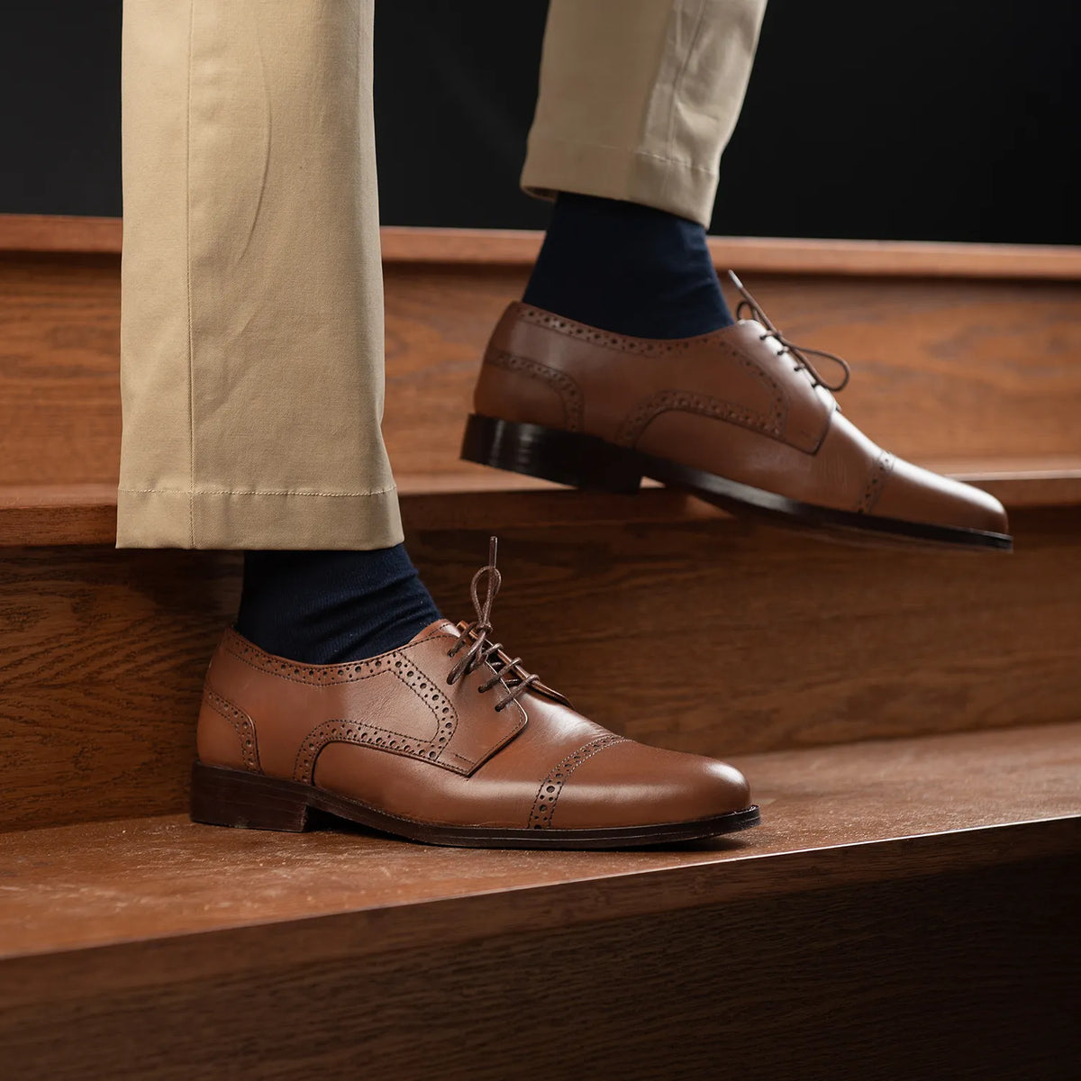 Orlaven Dirk Brogues Derby Tan Leather Shoes footwear image 10