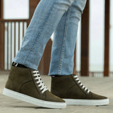 Styled On-Foot Perspective Demonstrating Ankle Fit & Silhouette on Model