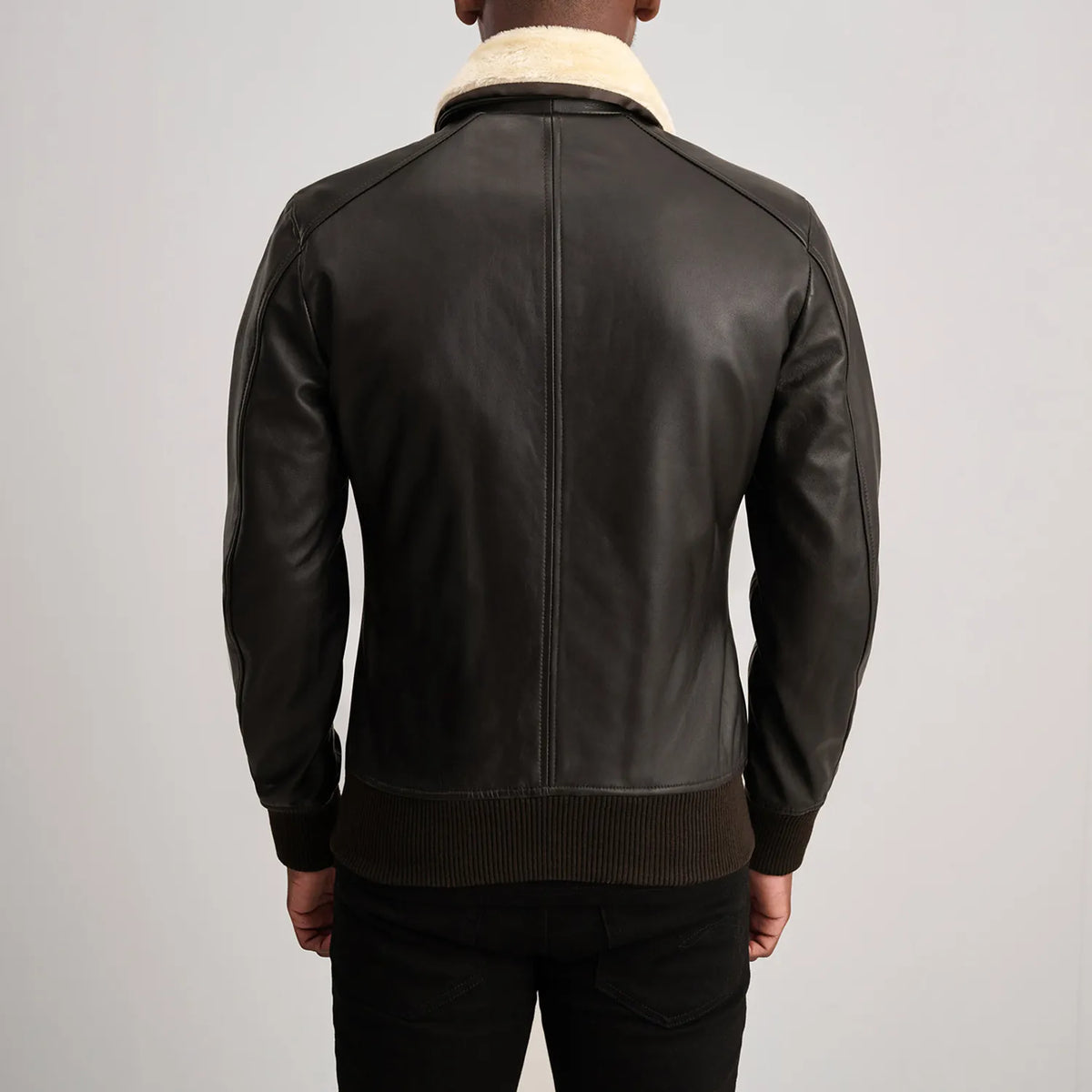 Authentic Sheepskin Leather with Semi-Aniline Finish Grain Texture & Heavy-Duty Seam Stitching Detail