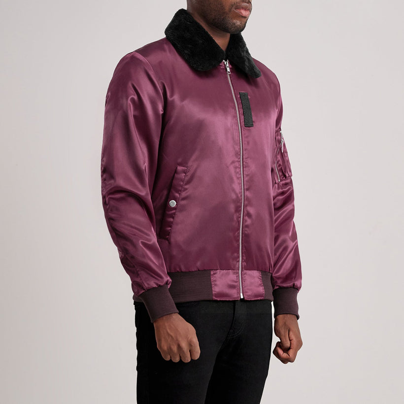 Clyde B-15 Maroon Bomber Jacket