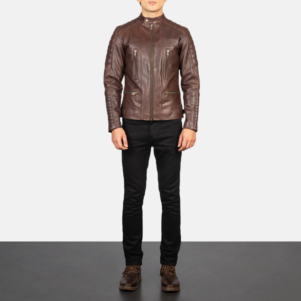 
Damian Leather Biker Jacket – alternate product view 3