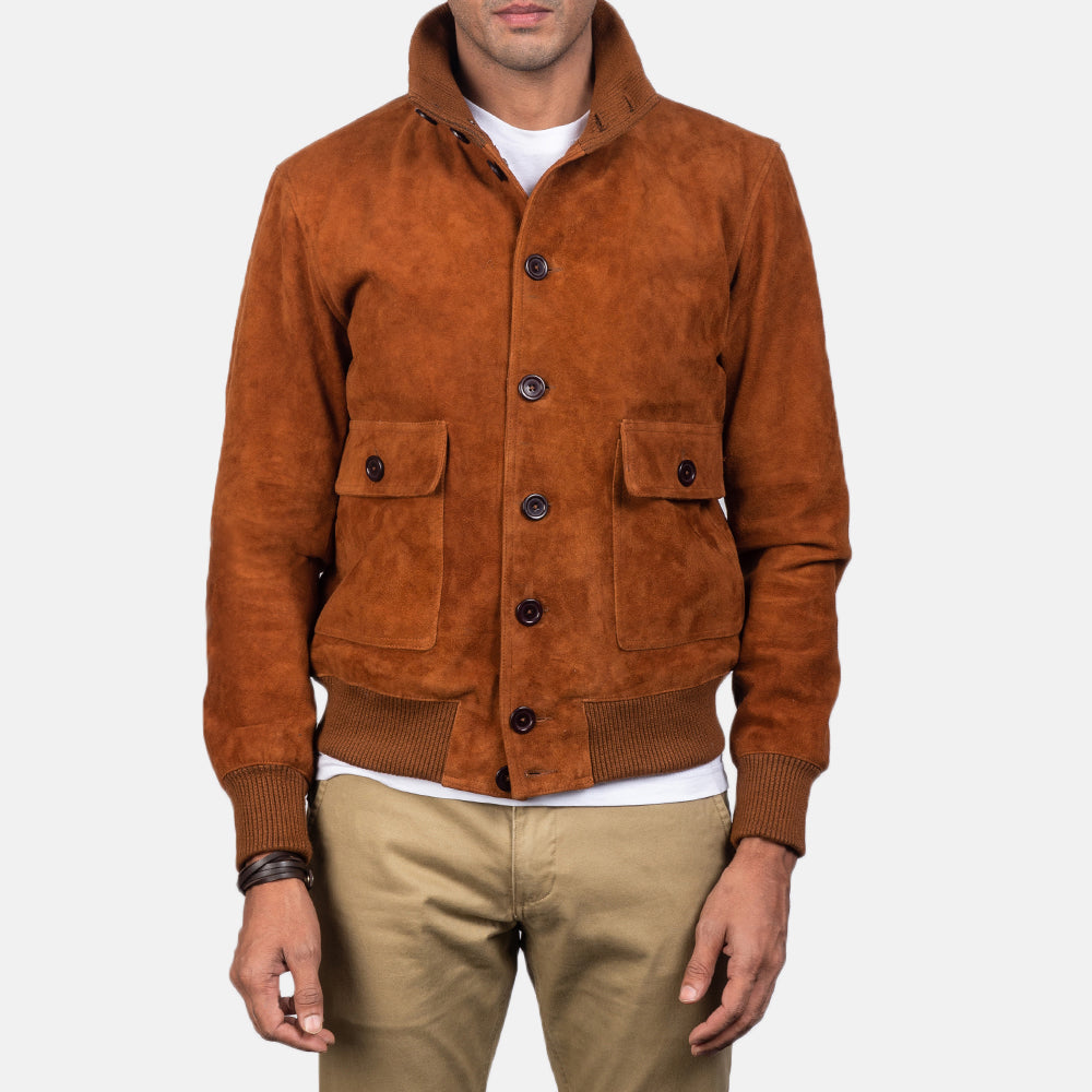 
Eaton Leather Bomber Jacket – alternate product view 3