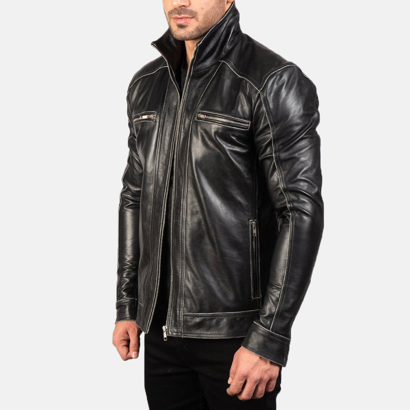 Hudson Leather Biker Jacket
