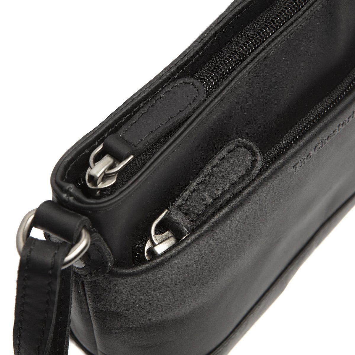 
Salerno Full-Grain Leather Crossbody Bag - Structured Side Profile Showing Gusset Depth & Expansion Capacity