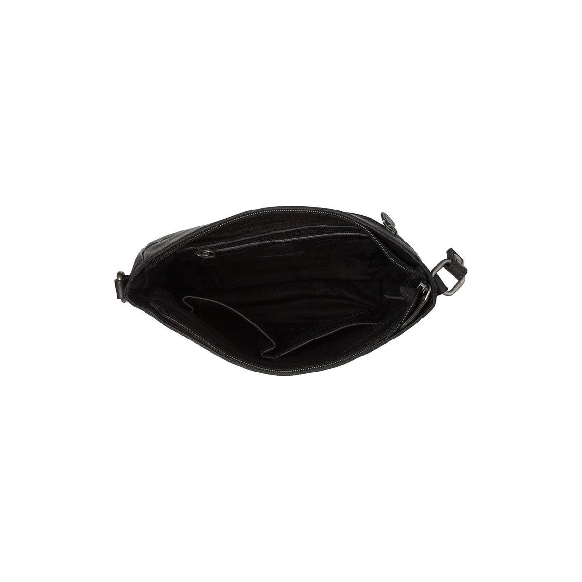 
Weimar Full-Grain Leather Crossbody Bag - Structured Side Profile Showing Gusset Depth & Expansion Capacity