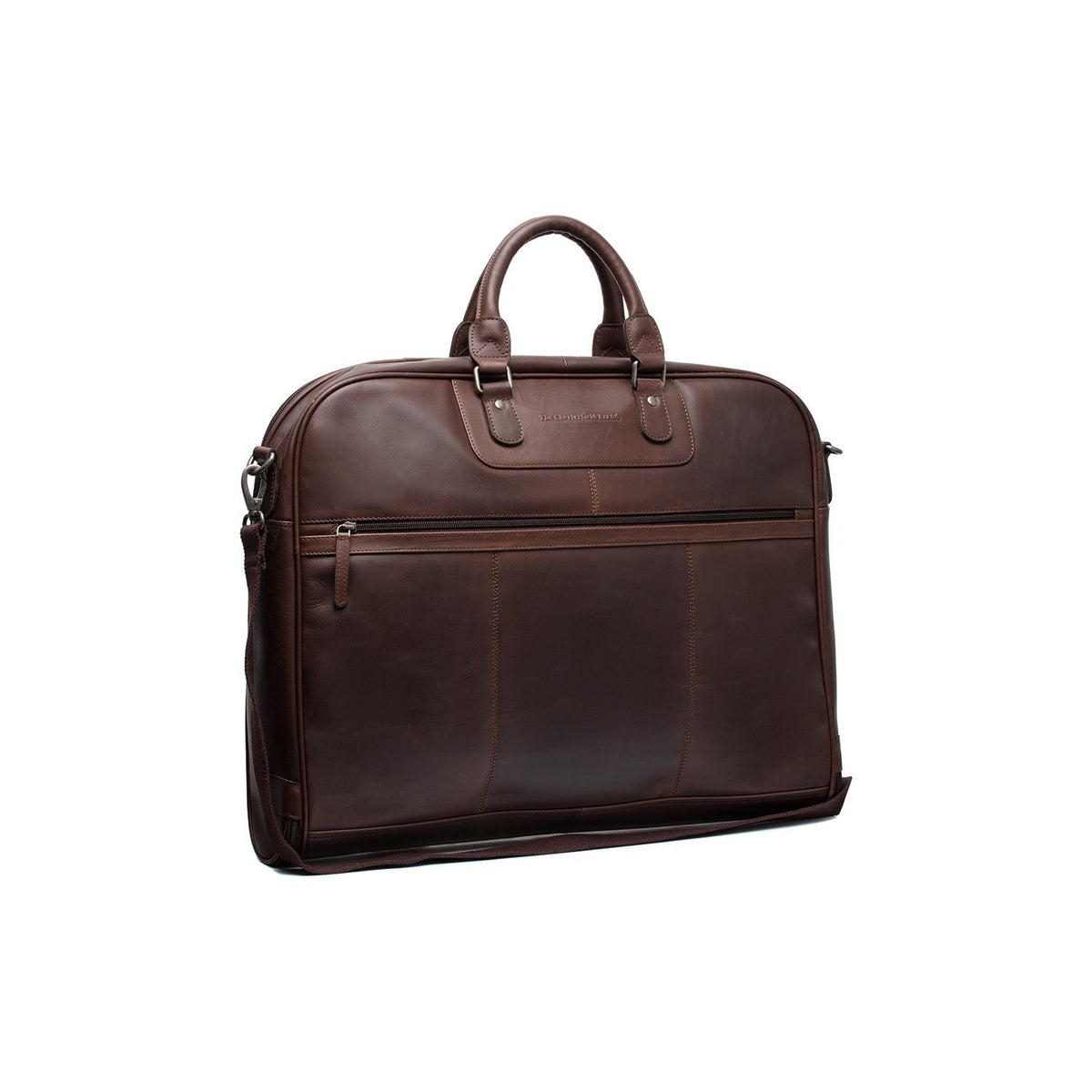 
Leather Garment Bag Josh in Classic 100% Full-Grain Leather - Front Profile View & Tailored Silhouette | Buy Online