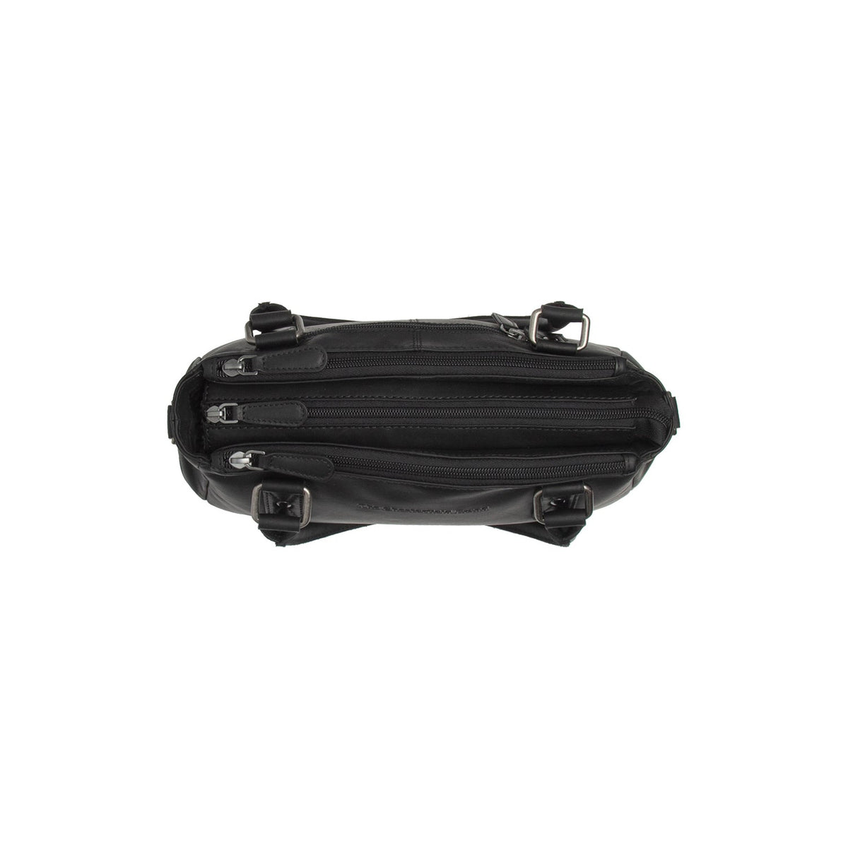 
Close-Up Detail of Classic Collar & Heavy-Duty Zipper Hardware on Fenja Full-Grain Leather Handbag