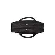 
Solid Antique Brass Hardware & Heavy-Duty Dual Zipper Detail on Boston Full-Grain Leather Laptop Bag