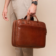 Iseo Full-Grain Leather Laptop Bag – alternate product view 3