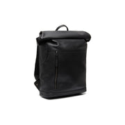 Mazara Full-Grain Leather Roll-top Backpack in Classic 100% Full-Grain Leather - Full Exterior Front Profile View | Buy Online