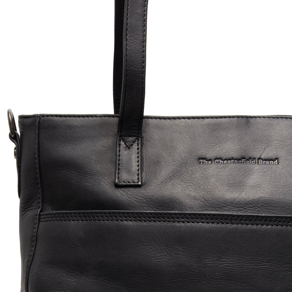 
Classic 100% Full-Grain leather Bag - Rear Perspective Showing Reinforced Leather Straps & Stitching