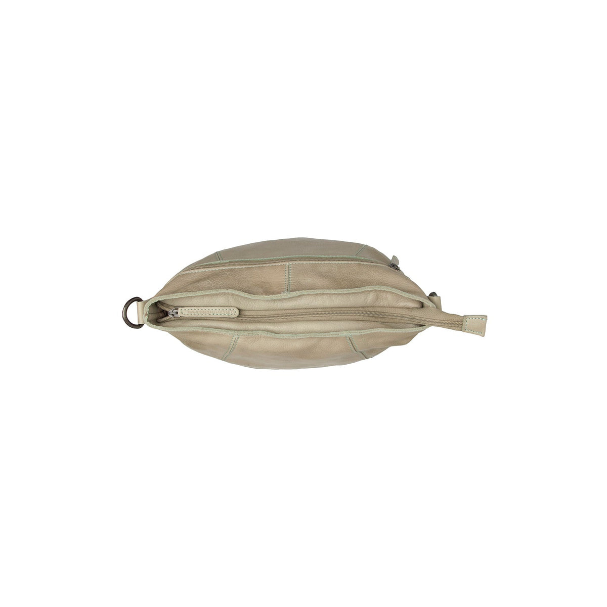 
Sintra Full-Grain Leather Shoulder Bag - Structured Side Profile Showing Gusset Depth & Expansion Capacity