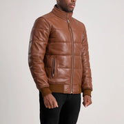 Lucas Leather Bomber Jacket – alternate product view 2