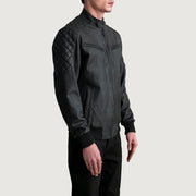 Sven Leather Bomber Jacket – alternate product view 2
